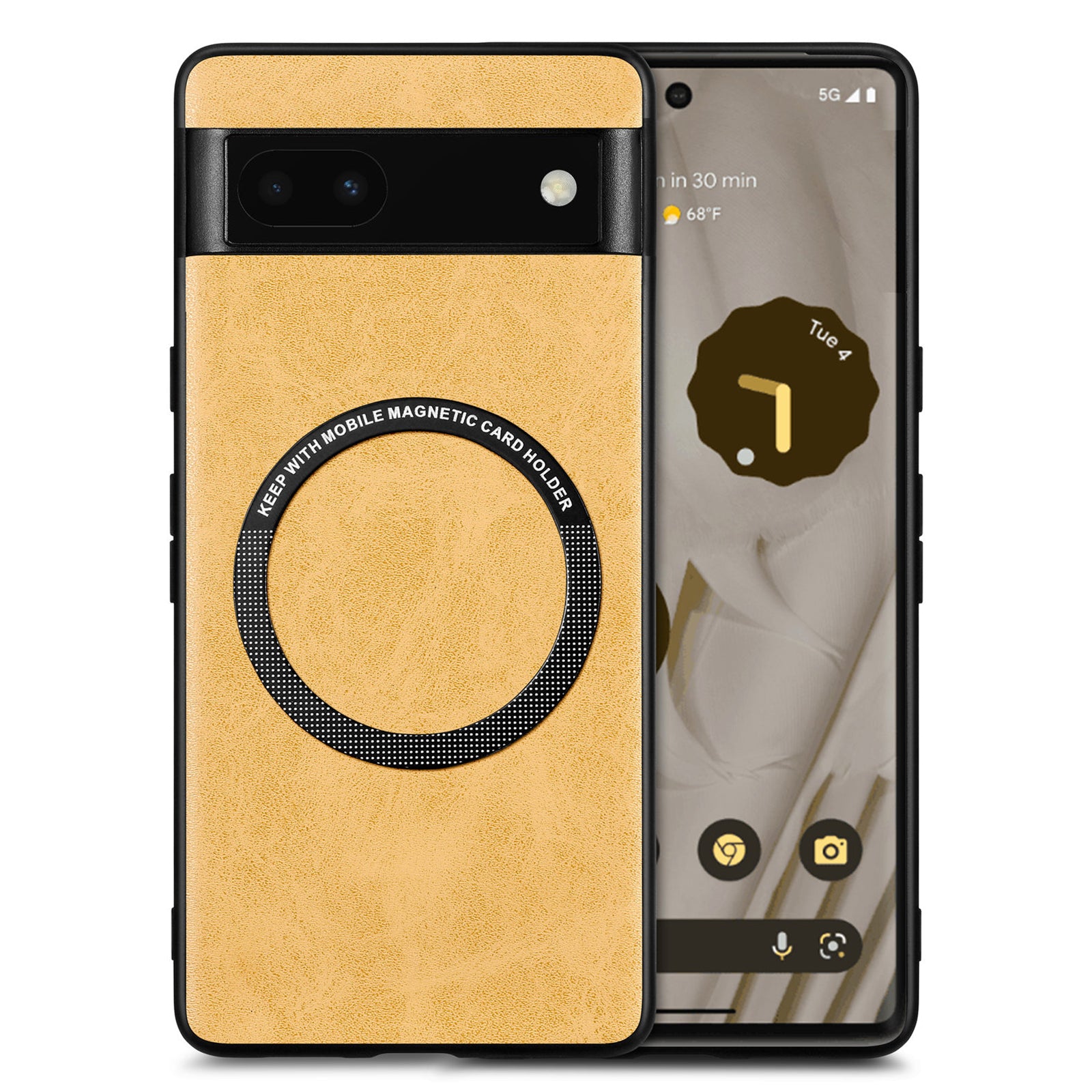 For Google Pixel 6a Drop-proof Phone Case Compatible with MagSafe PU Leather Coated PC TPU Phone Cover For Google Pixel 6a Drop-proof Phone Case Compatible with MagSafe PU Leather Coated PC TPU Phone Cover